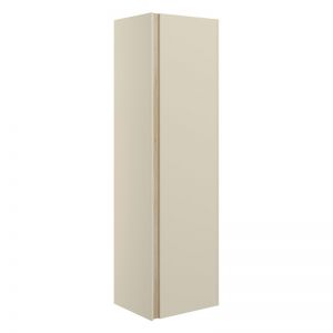 Moods Clash Matt Cotton Tall 1 Door Wall Hung Bathroom Storage Unit