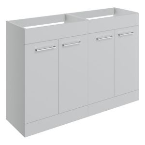 Moods Tempus 1200 Grey Gloss 4 Door Floor Standing Basin Unit