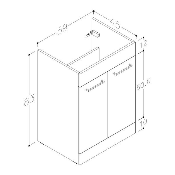Moods Tempus 1200 Anthracite Gloss 4 Door Floor Standing Basin Unit #2