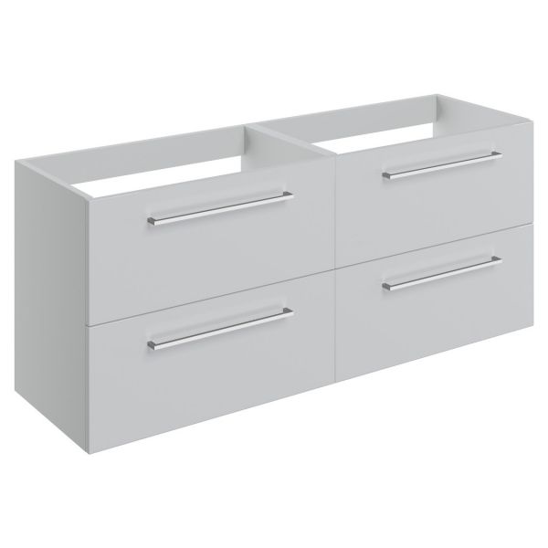 Moods Tempus 1200 Grey Gloss 4 Drawer Wall Hung Basin Unit