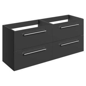 Moods Tempus 1200 Anthracite Gloss 4 Drawer Wall Hung Basin Unit