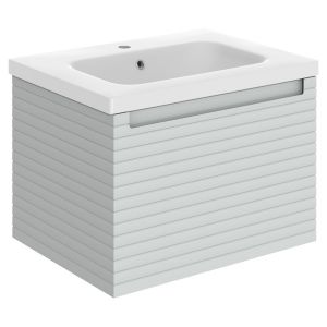 Moods Balance 600mm Matt Mineral Grey Wall Hung Vanity Unit and Basin