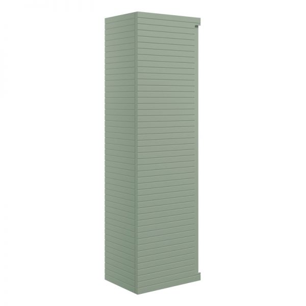 Moods Balance Matt Willow Green Tall 1 Door Wall Hung Bathroom Storage Unit