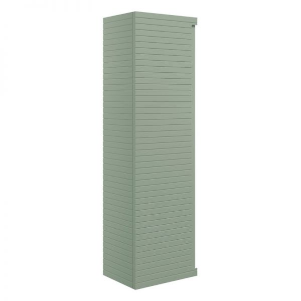 Moods Balance Matt Willow Green Tall 1 Door Wall Hung Bathroom Storage Unit