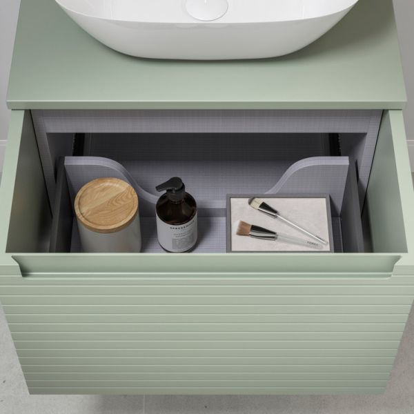 Moods Balance 800mm Matt Willow Green Wall Hung Vanity Unit and Basin #2