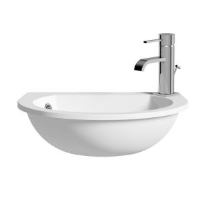 Moods Space Saver 490x355mm 1 Tap Hole Semi Recessed Basin