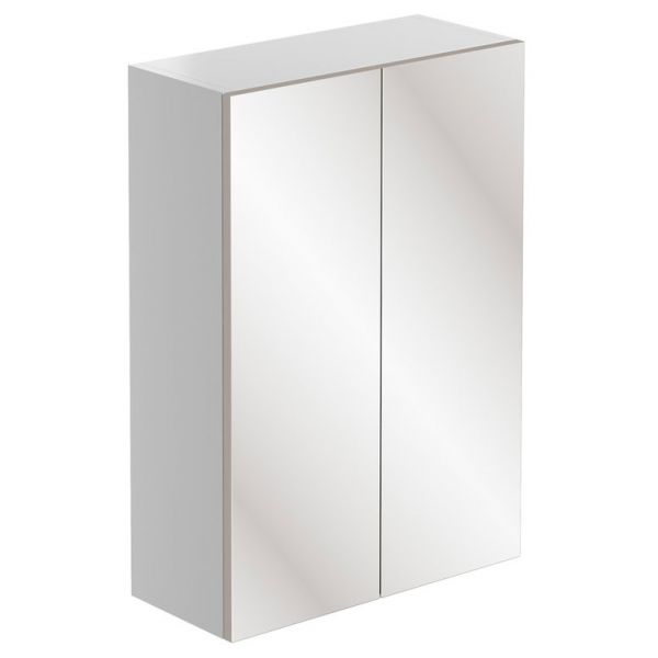 Moods Wembury Gloss White 500mm Mirrored Wall Cabinet