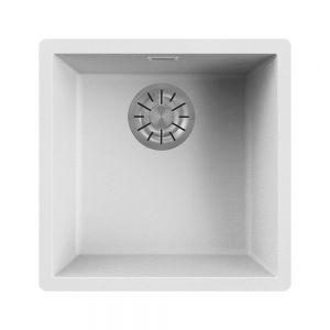 Reginox Multa White 1 Bowl Granite Kitchen Sink 456 x 456mm