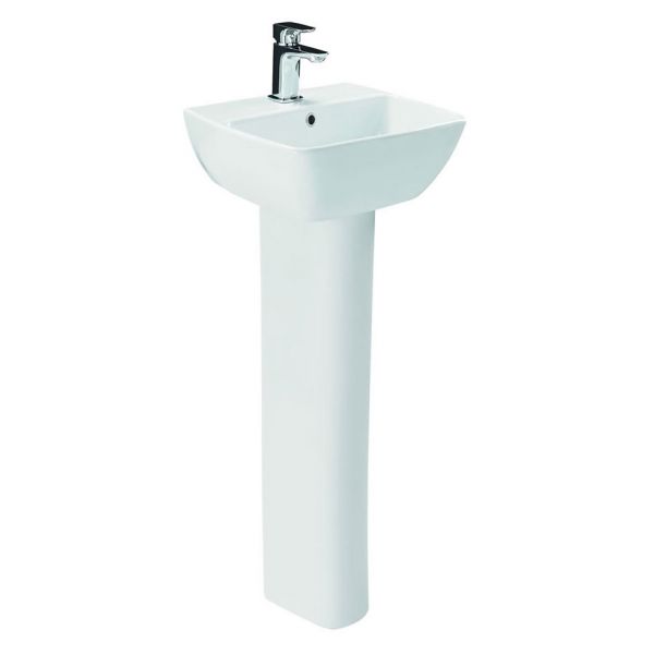 Britton MyHome White 400mm Basin and Full Pedestal