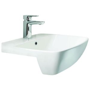 Britton MyHome White 500mm Semi Recessed Basin