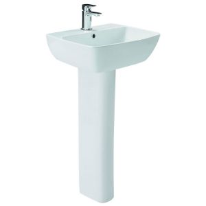 Britton MyHome White 550mm Basin and Full Pedestal