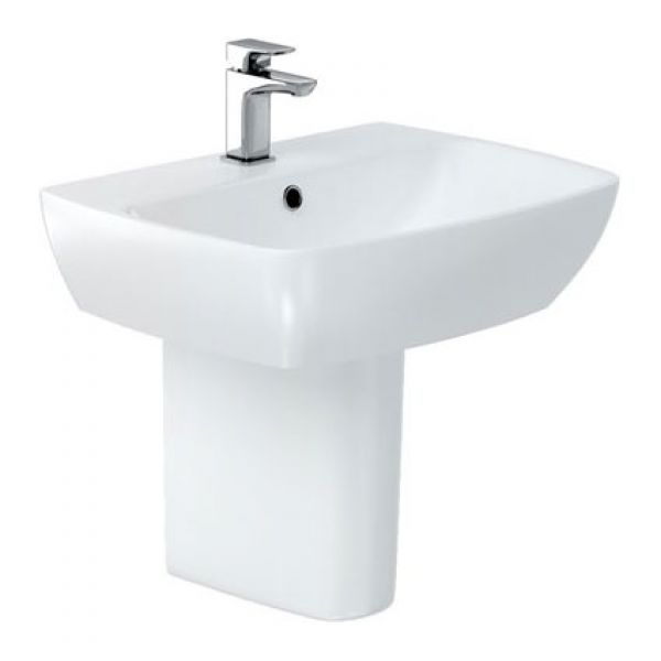 Britton MyHome White 550mm Basin and Semi Pedestal