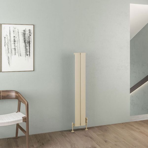 Eastbrook Malmesbury 1200 x 185 Matt Cappuccino Aluminium Designer Radiator #2