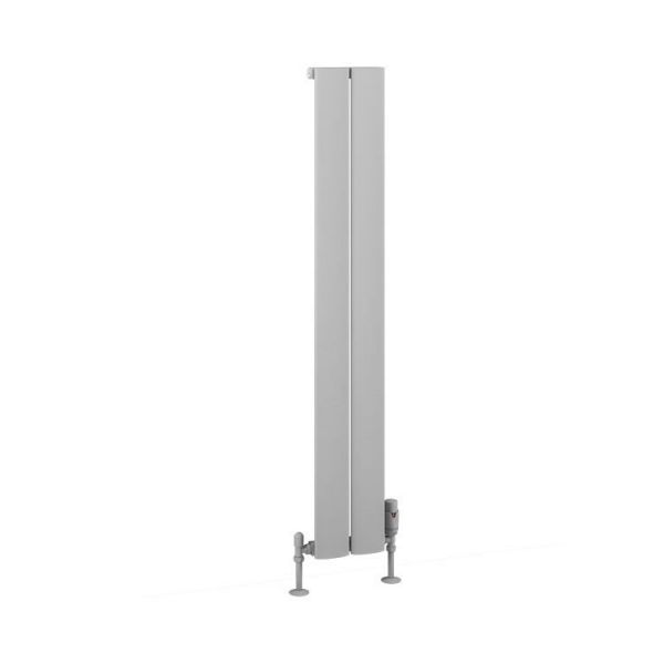 Eastbrook Malmesbury 1200 x 185 Matt Grey Aluminium Designer Radiator