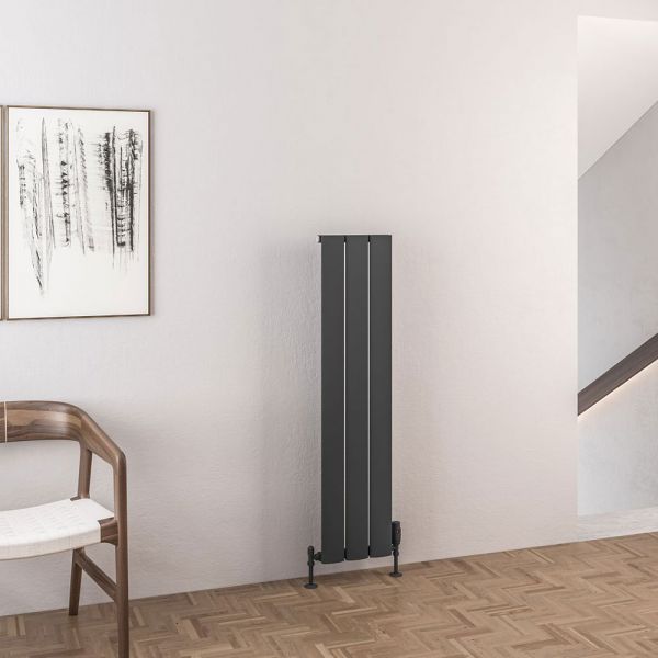 Eastbrook Malmesbury 1200 x 280 Matt Anthracite Aluminium Designer Radiator #2