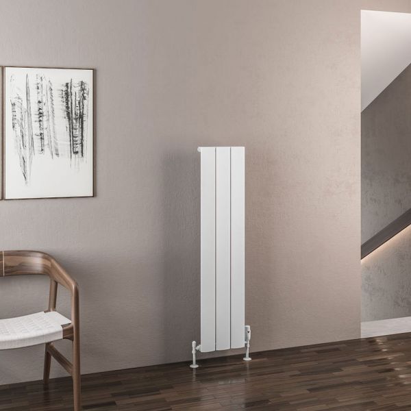 Eastbrook Malmesbury 1200 x 280 Matt White Aluminium Designer Radiator #2