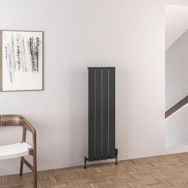 Eastbrook Malmesbury 1200 x 375 Matt Anthracite Aluminium Designer Radiator #2