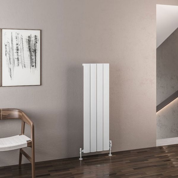 Eastbrook Malmesbury 1200 x 375 Matt White Aluminium Designer Radiator #2
