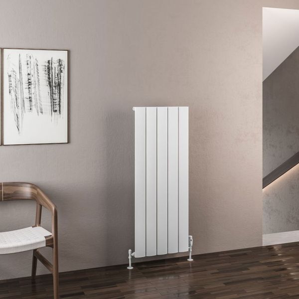 Eastbrook Malmesbury 1200 x 470 Matt White Aluminium Designer Radiator #2