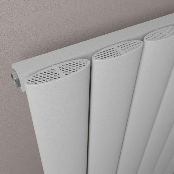 Eastbrook Malmesbury 1200 x 185 Matt Grey Aluminium Designer Radiator #3