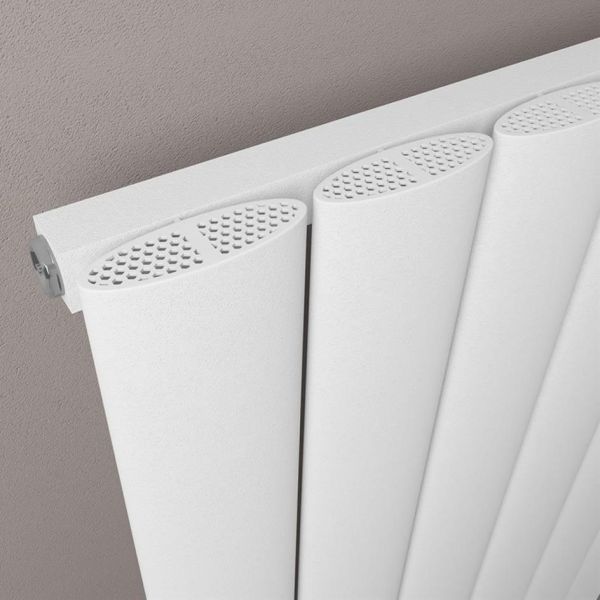 Eastbrook Malmesbury 1200 x 280 Matt White Aluminium Designer Radiator #3