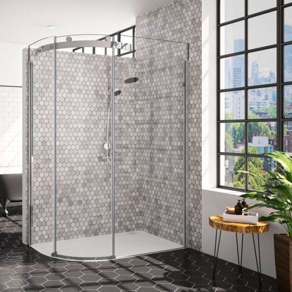 Merlyn 10 Series 1200 x 900 Left Hand Offset Quadrant Shower Enclosure #2