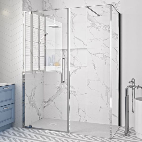 Merlyn 10 Series 1700 Pivot Shower Door and Inline Panel #3