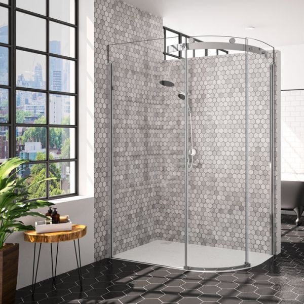 Merlyn 10 Series 1200 x 900 Right Hand Offset Quadrant Shower Enclosure #2