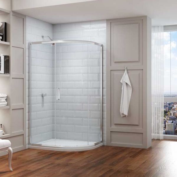 Merlyn 8 Series 1000 x 800 1 Door Offset Quadrant Shower Enclosure #2