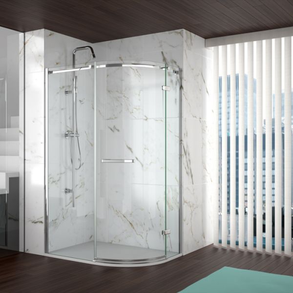 Merlyn Series 8 Frameless 1200 x 800 1 Door Hinged Offset Quadrant Shower Enclosure #2