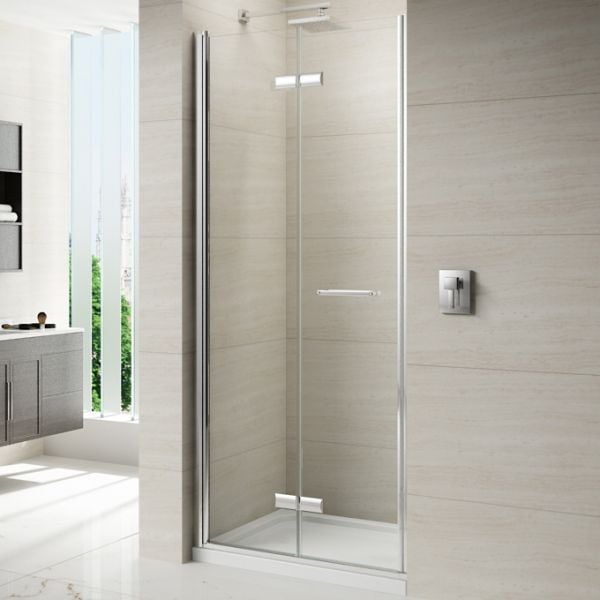 Merlyn 8 Series Frameless 900 Hinged Bifold Shower Door