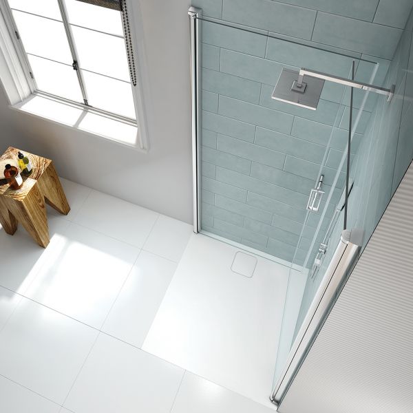 Merlyn 8 Series Frameless 800 x 800 Double Pivot Showerwall Enclosure #3