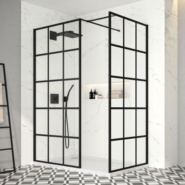Merlyn Black 1000 Squared Wetroom Shower Panel #2