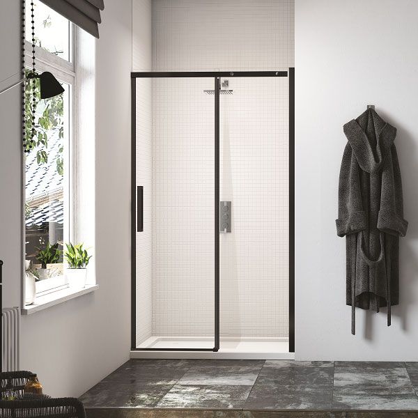 Merlyn Black 1400 Sliding Shower Door