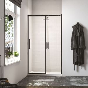 Merlyn Black 1500 Sliding Shower Door