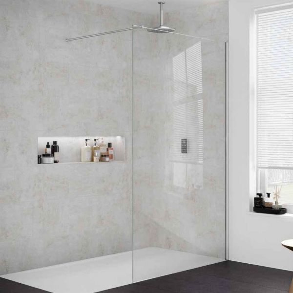 Merlyn Chrome 8mm Wetroom Panel 1600 Wide