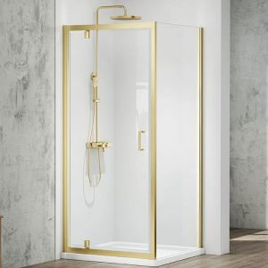 Merlyn MBOX Brushed Brass 900 Pivot Shower Door