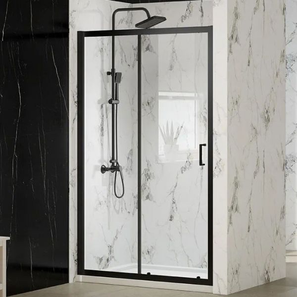 Merlyn MBOX Matt Black 1000 Sliding Shower Door