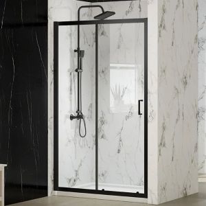 Merlyn MBOX Matt Black 1000 Sliding Shower Door