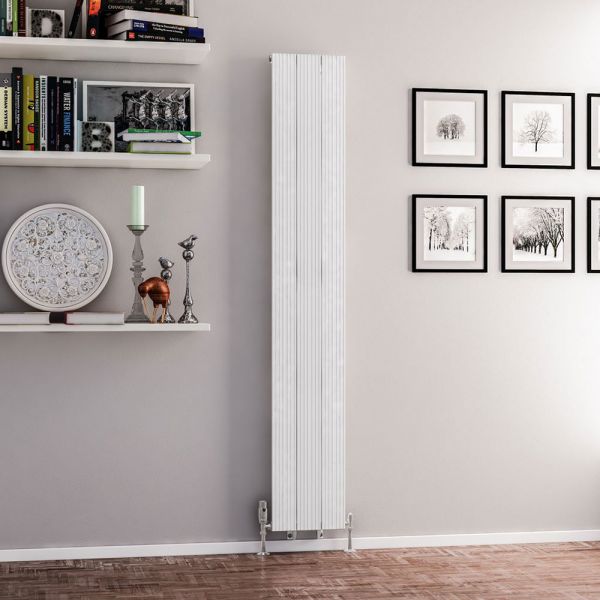 Eastbrook Mersey 1800 x 280 Matt White Aluminium Designer Radiator #2