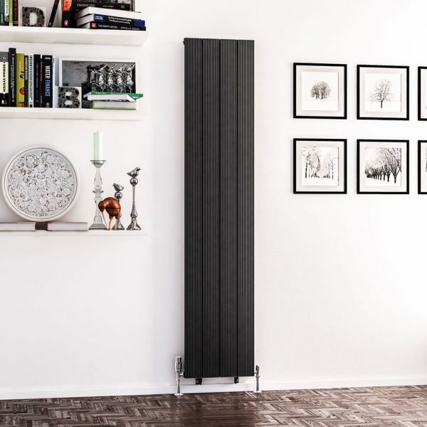 Eastbrook Mersey 1800 x 375 Matt Anthracite Aluminium Designer Radiator #2