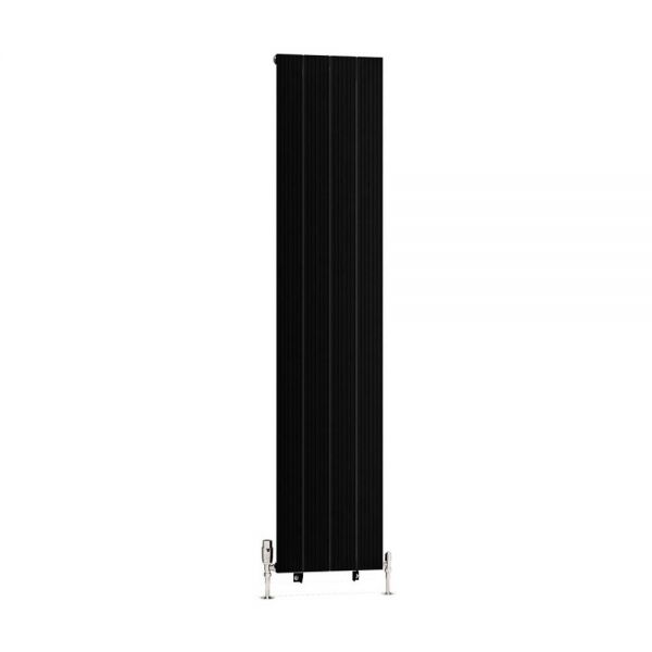 Eastbrook Mersey 1800 x 375 Matt Black Aluminium Designer Radiator