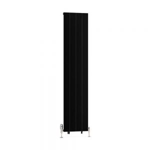 Eastbrook Mersey 1800 x 375 Matt Black Aluminium Designer Radiator
