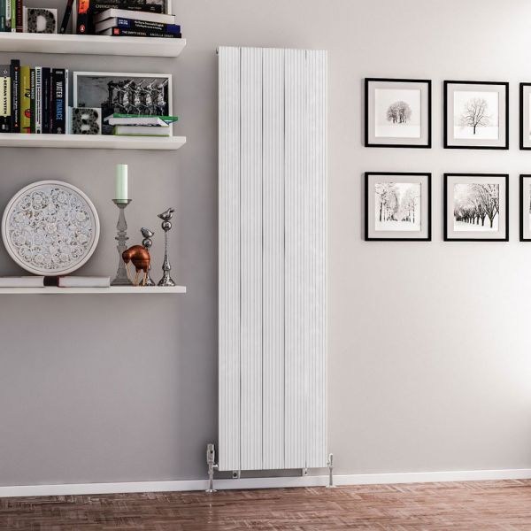 Eastbrook Mersey 1800 x 470 Matt White Aluminium Designer Radiator #2