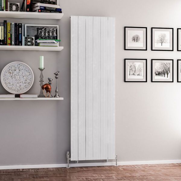 Eastbrook Mersey 1800 x 565 Matt White Aluminium Designer Radiator #2