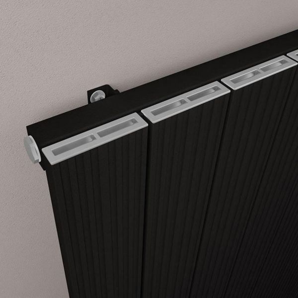 Eastbrook Mersey 1800 x 280 Matt Black Aluminium Designer Radiator #3