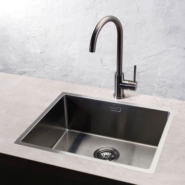Reginox Miami Single Bowl Gunmetal Kitchen Sink 540 x 440mm #5