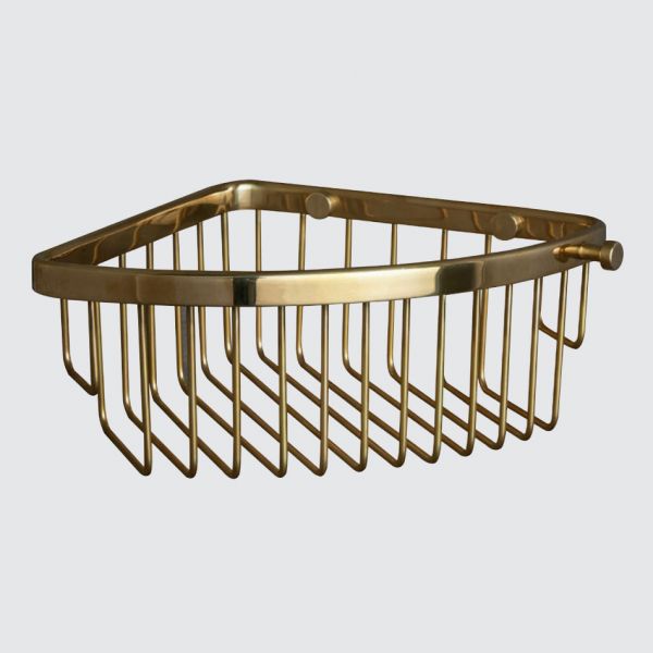 Miller Classic Corner Basket Polished Untreated Brass 856MP