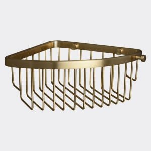 Miller Classic Corner Basket Brushed Lacquered Brass 856MP1