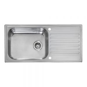 Reginox Minister Single Bowl Stainless Steel Kitchen Sink 1000 x 500mm